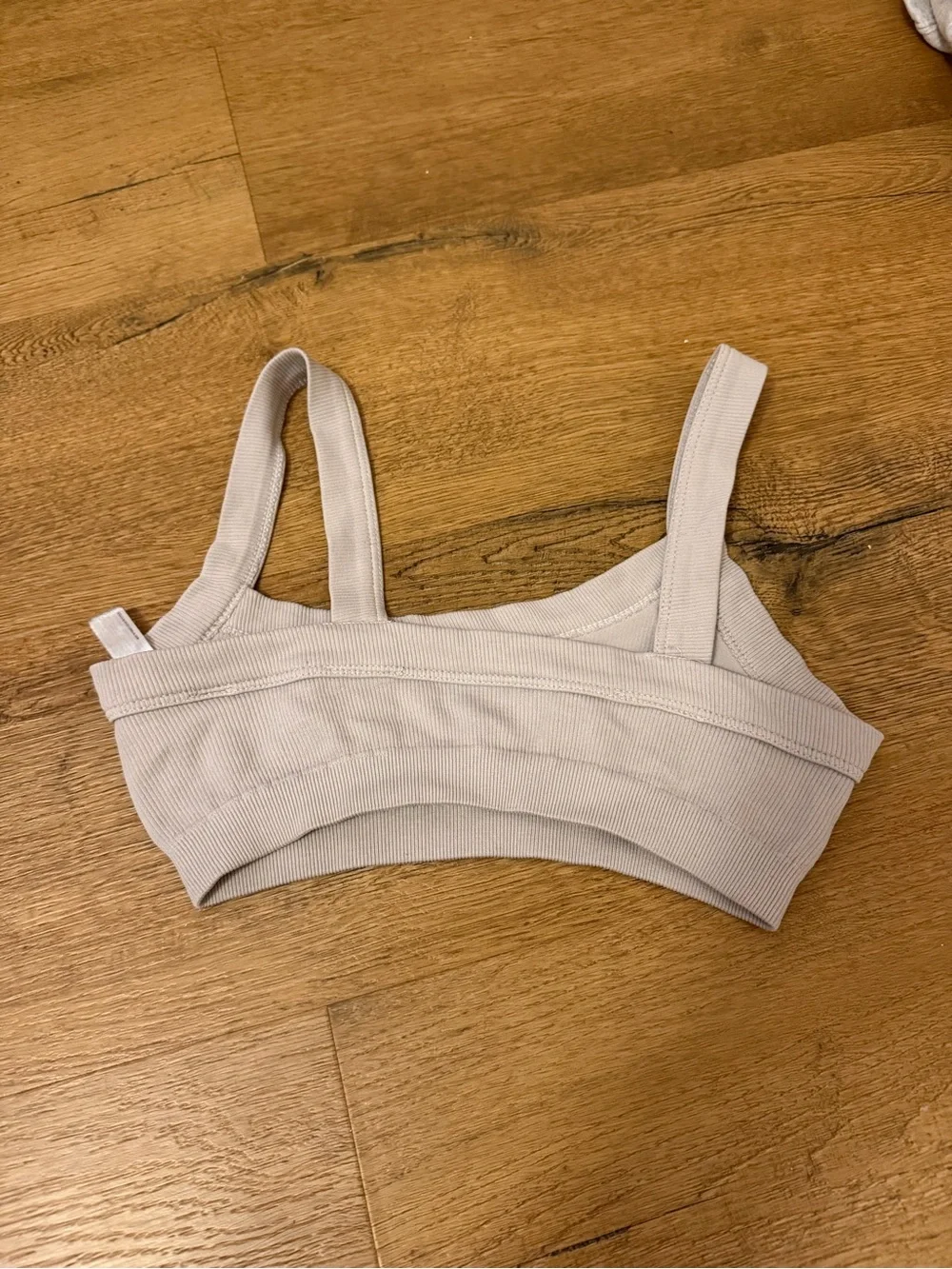 UO Ribbed Light Beige Bralette — Comfortable Everyday Support